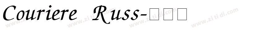 Couriere Russ字体转换